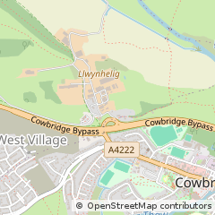 Map of Cowbridge, Vale of Glamorgan