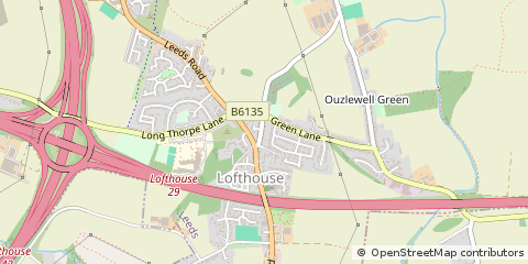 Map of Wakefield, West Yorkshire