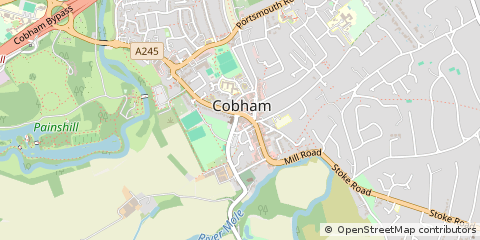 Map of Cobham, Surrey