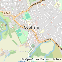 Map of Cobham, Surrey