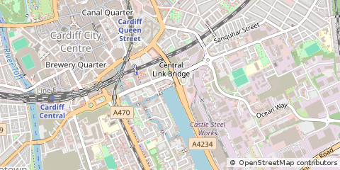 Map of Cardiff, South Glamorgan