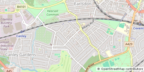 Map of Coventry, West Midlands