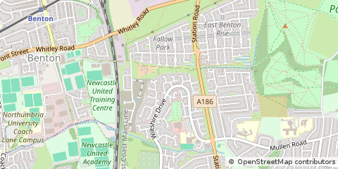 Map of Wallsend, Tyne and Wear