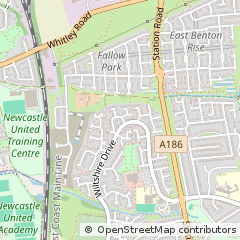 Map of Wallsend, Tyne and Wear