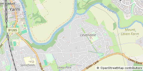 Map of Yarm, Cleveland