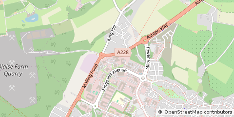 Map of Kings Hill, Kent