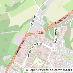 Map of Kings Hill, Kent