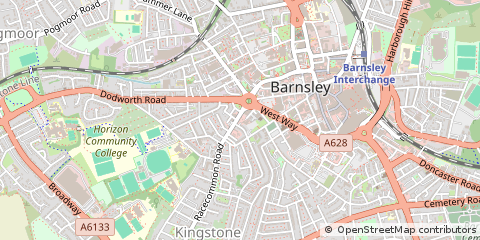 Map of Barnsley