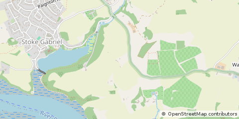 Map of Stoke Gabriel, Devon