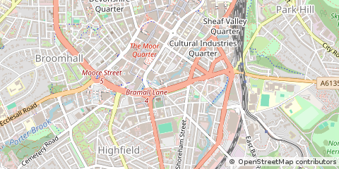 Map of Sheffield
