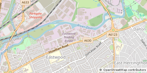 Map of Rotherham