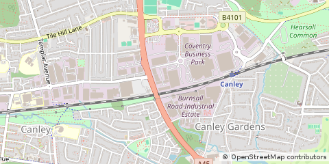 Map of Coventry, West Midlands