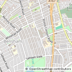 Map of Gateshead, Tyne and Wear