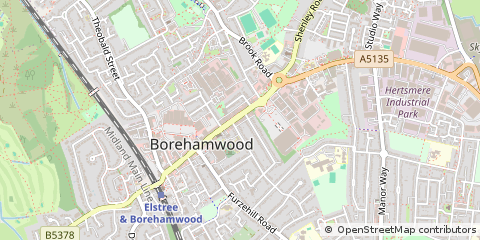 Map of Borehamwood