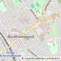 Map of Borehamwood