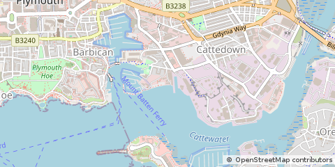Map of Plymouth, Devon