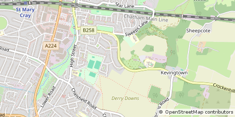 Map of Orpington, Kent