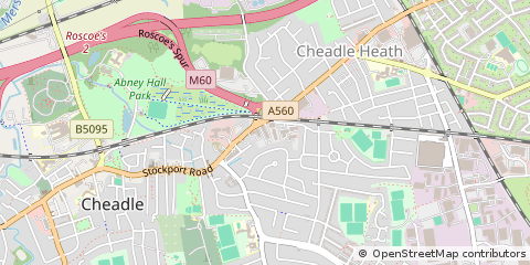 Map of Cheadle, Cheshire