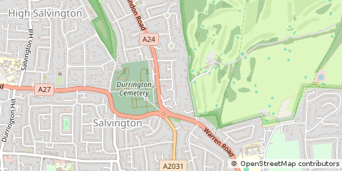 Map of Worthing, West Sussex
