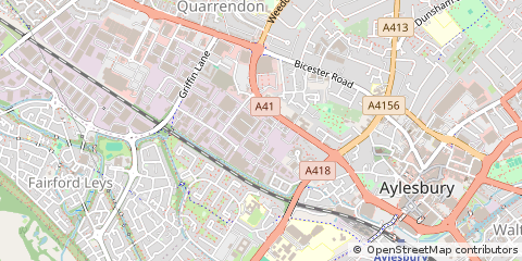 Map of Aylesbury, Buckinghamshire