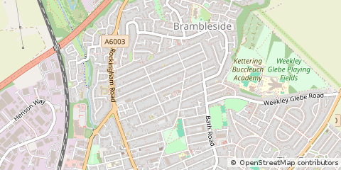 Map of Kettering, Northamptonshire