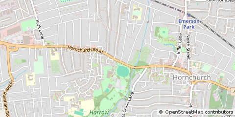 Map of Hornchurch, Essex