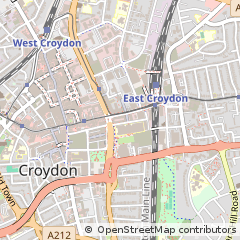 Map of Croydon, Surrey