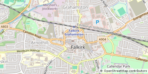 Map of Falkirk