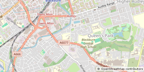 Map of Blackburn, Lancashire