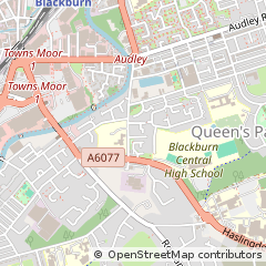 Map of Blackburn, Lancashire