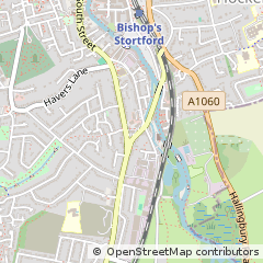 Map of Bishops Stortford, Hertfordshire