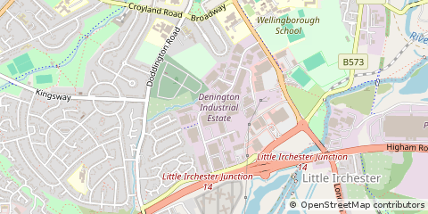 Map of Wellingborough, Northamptonshire