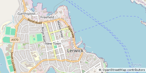 Map of Lerwick, Shetland