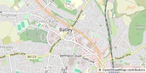 Map of Batley, West Yorkshire