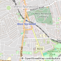 Map of West Norwood, London