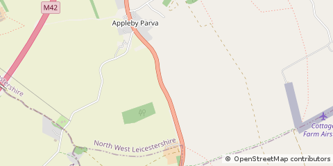 Map of Swadlincote, Derbyshire