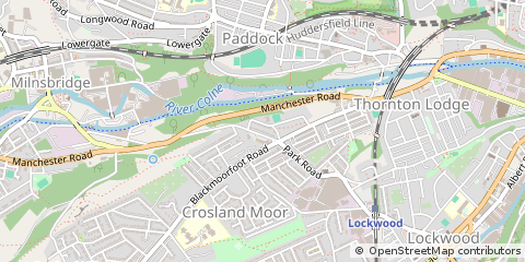 Map of Huddersfield, W Yorkshire