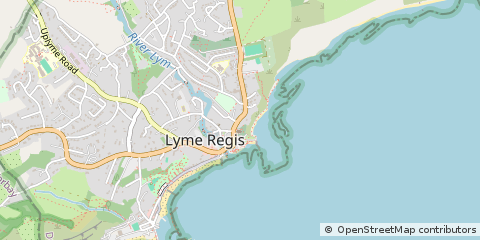 Map of Lyme Regis, Dorset