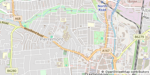 Map of Darlington, County Durham