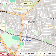 Map of Cosham, Hampshire