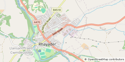 Map of Rhayader