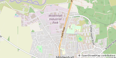 Map of Bury ST. Edmunds, Suffolk