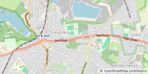 Map of Sevenoaks