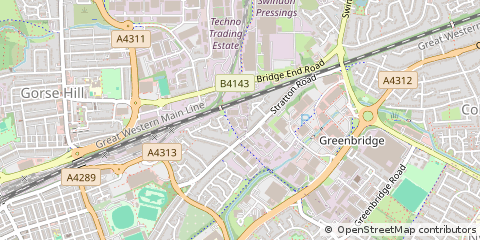 Map of Stratton Road, Swindon