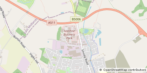 Map of Ashby-DE-LA-Zouch, Leicestershire