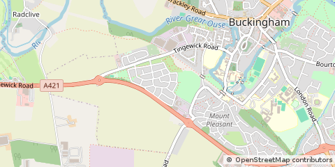 Map of Buckingham, Buckinghamshire