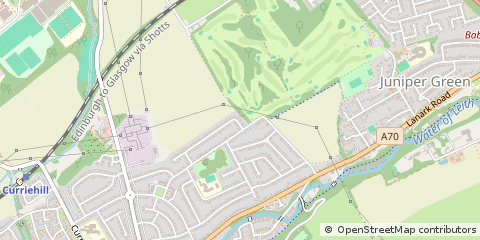 Map of Currie, Midlothian