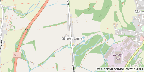 Map of Denby, Derbyshire