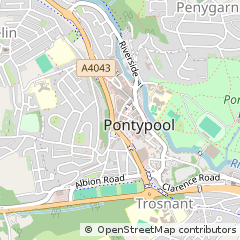 Map of Pontypool, Torfaen
