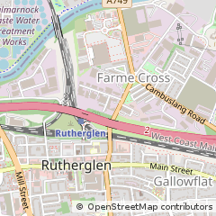 Map of Rutherglen, Glasgow